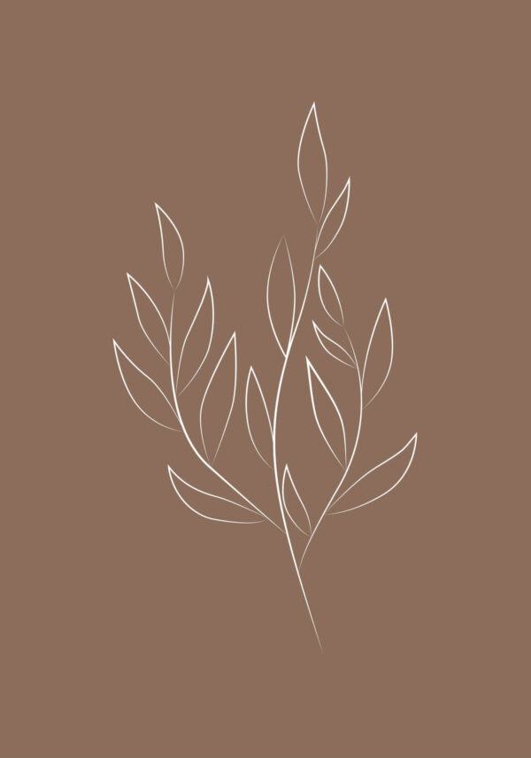 Poster Drawed Leaf